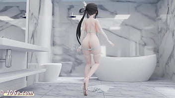 碧蓝航线镇海魅惑3d热舞 国漫vam性感裸舞抖音风 Mmd撩人纯舞 3d成人动漫诱惑