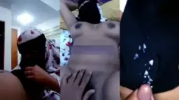 Menggoyang Ranum Bertudung Di Kamar Kos
