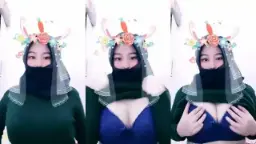 Ukhti Fira Bergaun Hijau Transparan Menggoda