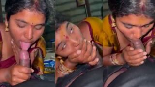 Ibu Rumah Tangga Yang Sudah Menikah Kasih Servis Mulut Gaya Telugu Buat Mantan Pacarnya.