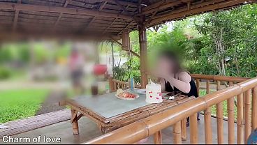 Ngentot Di Luar Bareng Bule Thailand, Basah Kuyup Kena Liur Doi.